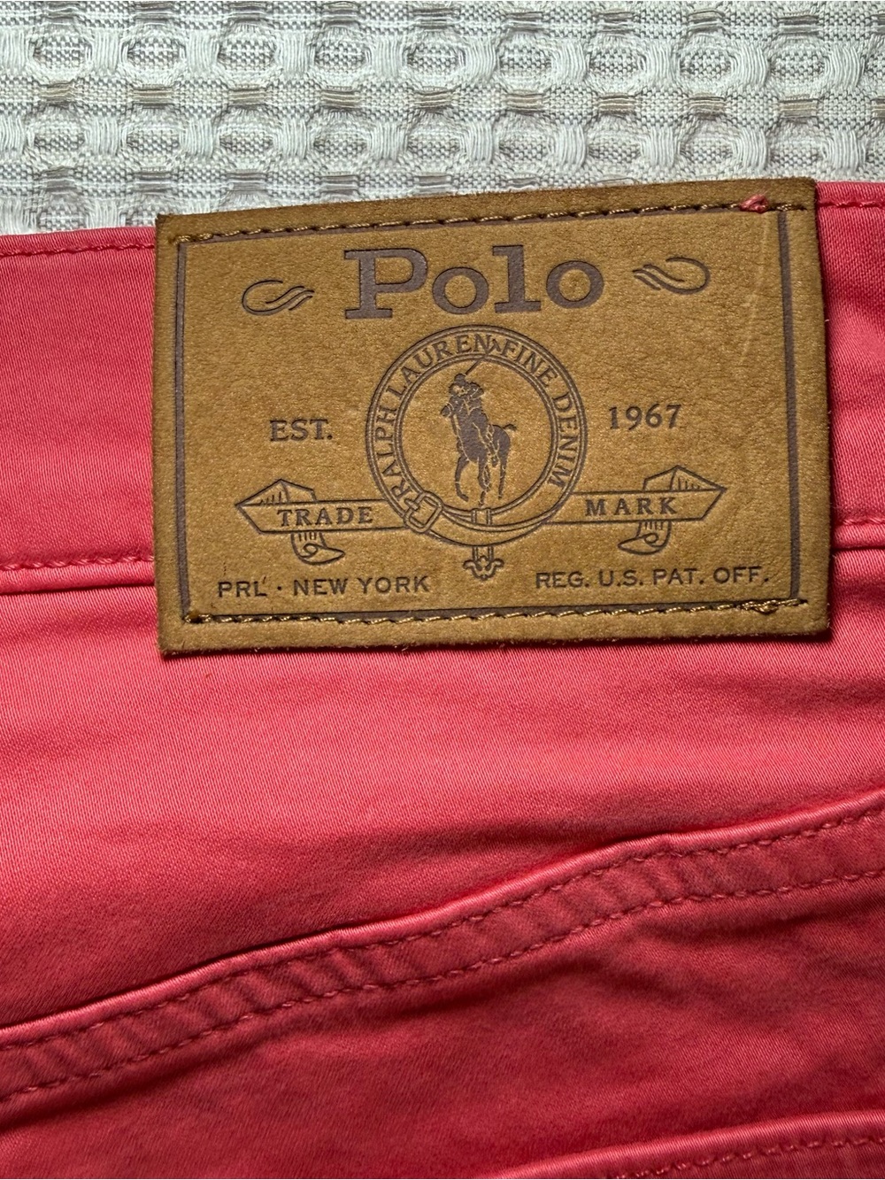 New Polo Ralph Lauren The Varick Slim Straight Men’s Size 33x32 Pants Salmon - Picture 11 of 13